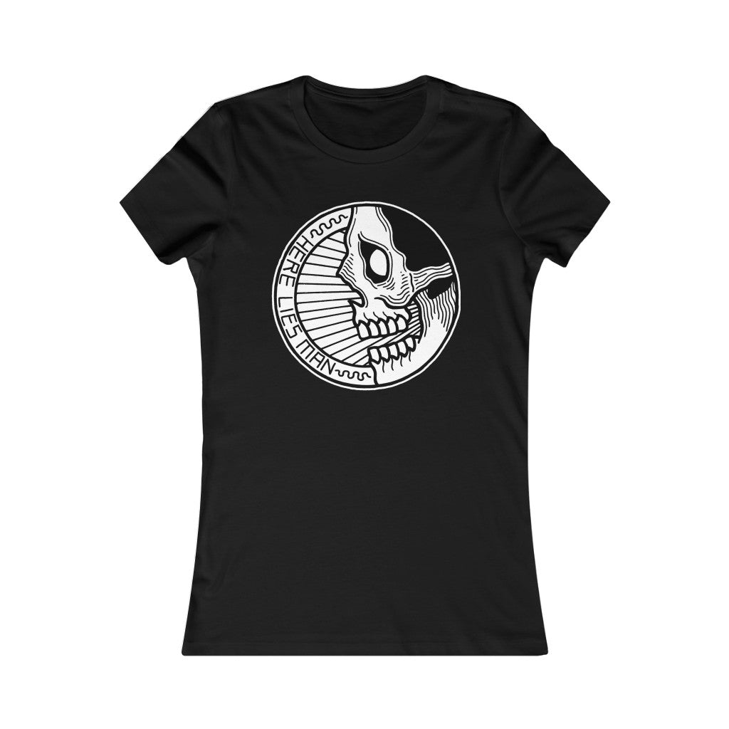 CIRCLE SKULL (Black and White) - Women's Favorite Tee - EU