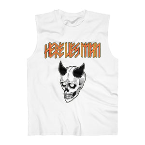 DEVIL MASK (Red and Yellow Lettering) - Men's Ultra Cotton Sleeveless Tank - USA