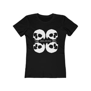 4 SKULLS - Women's The Boyfriend Tee - USA