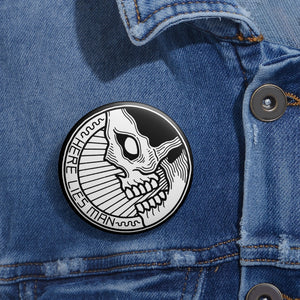 CIRCLE SKULL - Custom Pin Buttons - USA