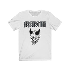 DEVIL MASK (Black and White) - Unisex Jersey Short Sleeve Tee - UK