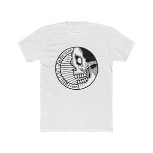 CIRCLE SKULL (Black and White) - Men's Cotton Crew Tee - AUS