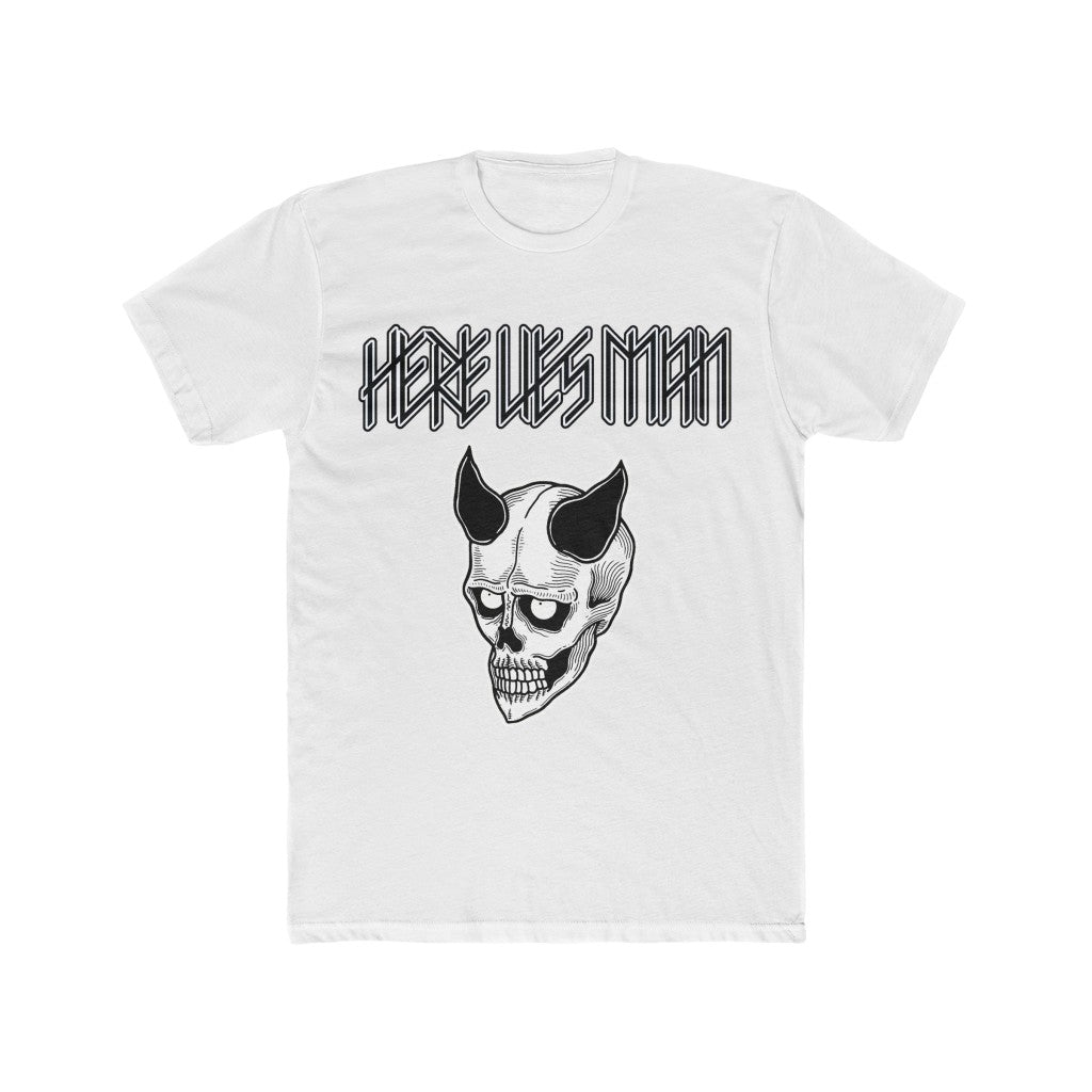 DEVIL MASK (Black and White) - Men's Cotton Crew Tee - AUS