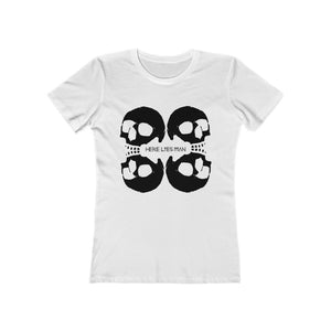 4 SKULLS - Women's The Boyfriend Tee - USA