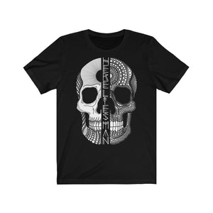 SPLIT SKULL - Unisex Jersey Short Sleeve Tee - EU