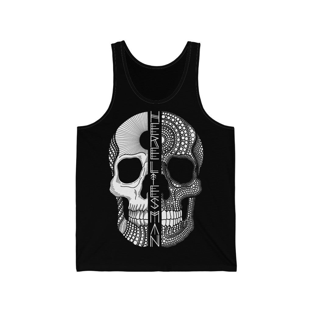 SPLIT SKULL - Unisex Jersey Tank - UK