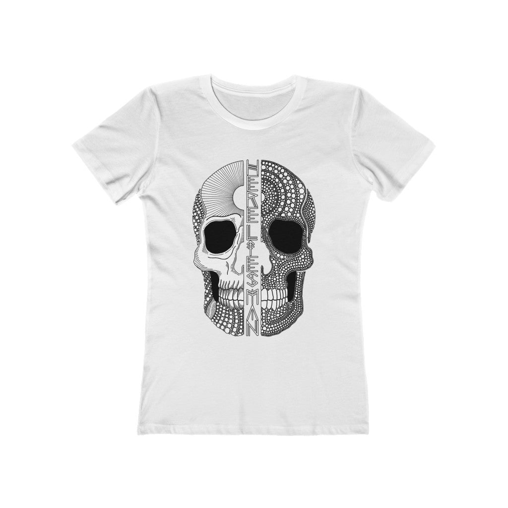 SPLIT SKULL - Women's The Boyfriend Tee - USA