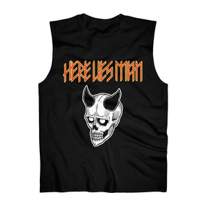 DEVIL MASK (Red and Yellow Lettering) - Men's Ultra Cotton Sleeveless Tank - USA