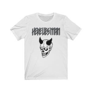 DEVIL MASK (Black Lettering) - Unisex Jersey Short Sleeve Tee - USA