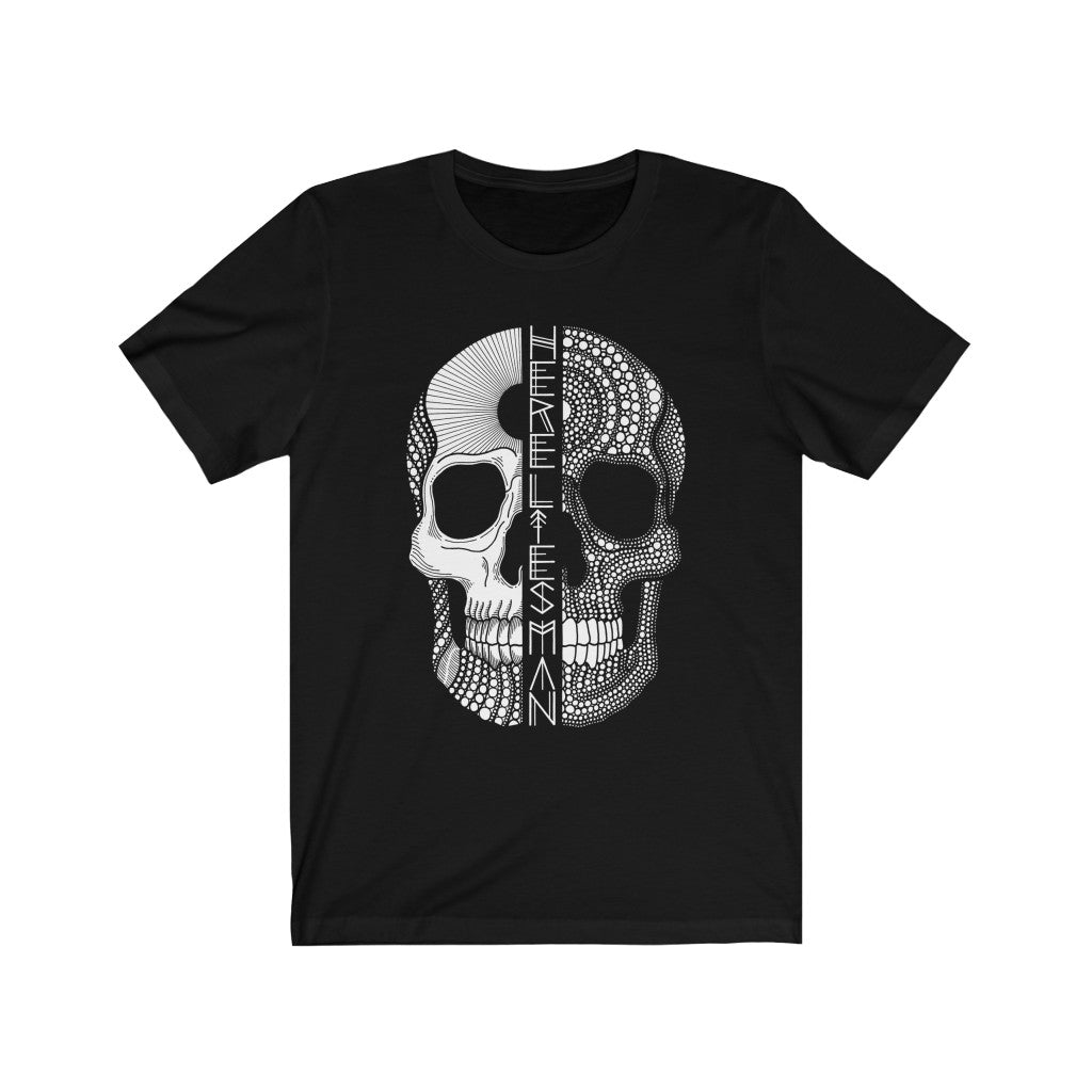 SPLIT SKULL - Unisex Jersey Short Sleeve Tee - USA