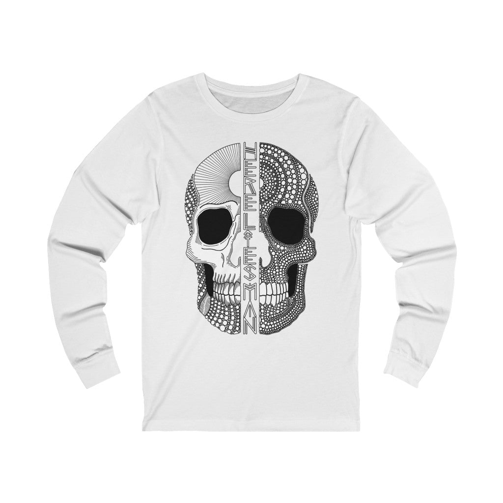 SPLIT SKULL - Unisex Jersey Long Sleeve Tee - UK