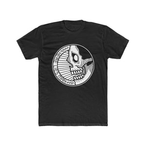 CIRCLE SKULL (Black and White) - Men's Cotton Crew Tee - AUS