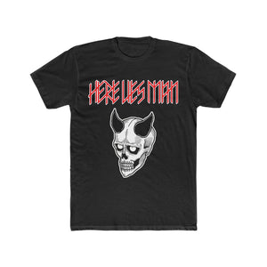 DEVIL MASK (Red Lettering) - Men's Cotton Crew Tee - AUS