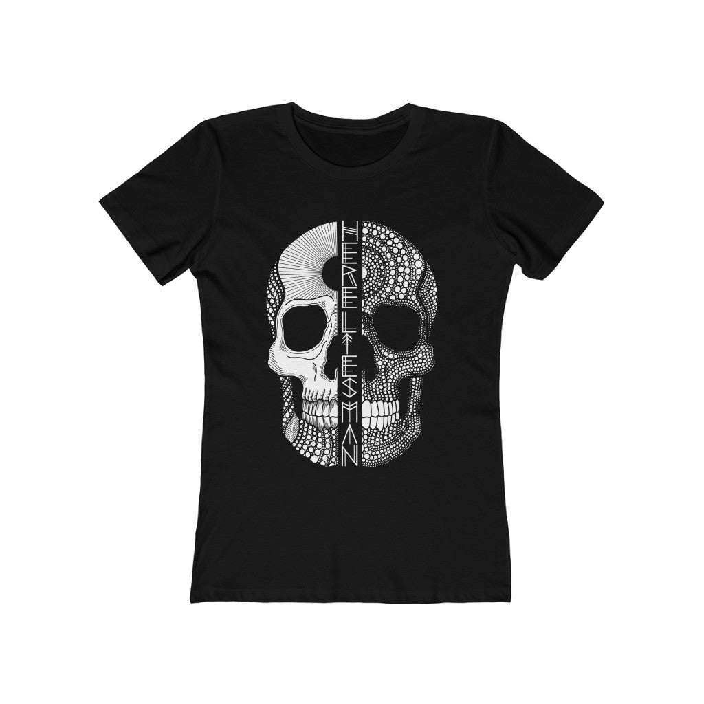 SPLIT SKULL - Women's The Boyfriend Tee - USA