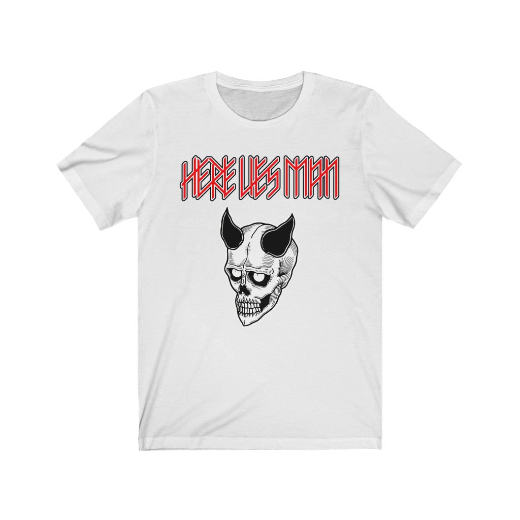 DEVIL MASK (Red Lettering) - Unisex Jersey Short Sleeve Tee - USA