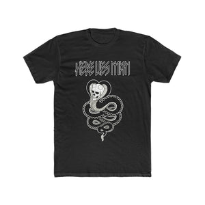 SKULL SNAKE (Black and White) - Men's Cotton Crew Tee - AUS