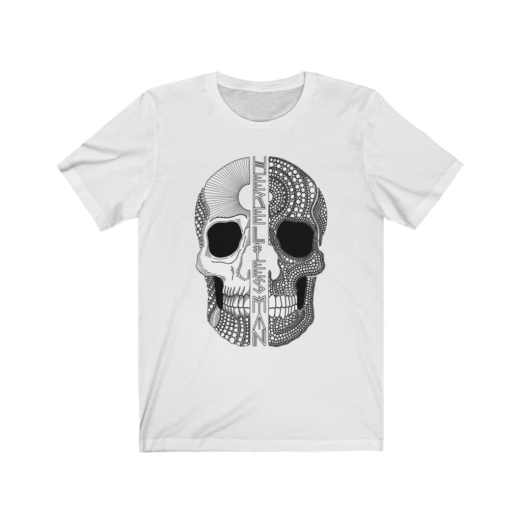 SPLIT SKULL - Unisex Jersey Short Sleeve Tee - USA