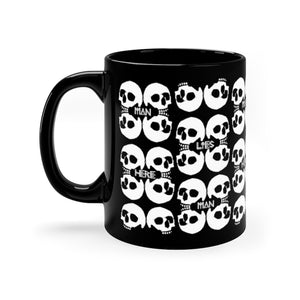 4 SKULLS - 11oz Black Mug (new) - USA